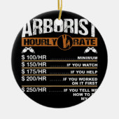 メンズアルボリスト時給ツリー外科医ロガーパパ セラミックオーナメント (正面)