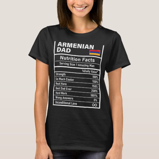 メンズアルメニアパパ栄養事実父の日Nat Tシャツ (正面)