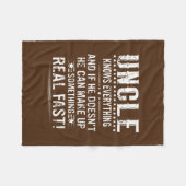 メンズアンクルファーザーズおもしろいデイ フリースブランケット (正面(横))