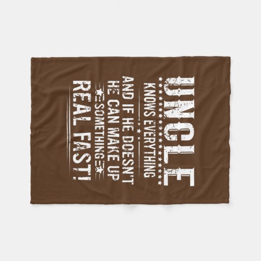 メンズアンクルファーザーズおもしろいデイ フリースブランケット (正面(横))