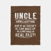 メンズアンクルファーザーズおもしろいデイ フリースブランケット (正面)