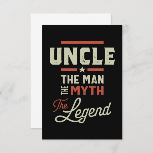 メンズアンクル男の神話の伝説の贈り物 出欠カード (正面/裏面)