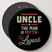 メンズアンクル男の神話の伝説の贈り物 缶バッジ (正面&裏面)