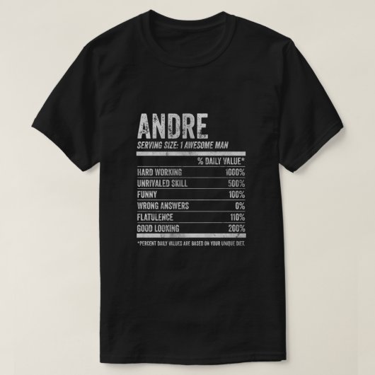 メンズアンドレパーソナライズされた栄養ネームシャおもしろいツ Tシャツ (デザイン正面)