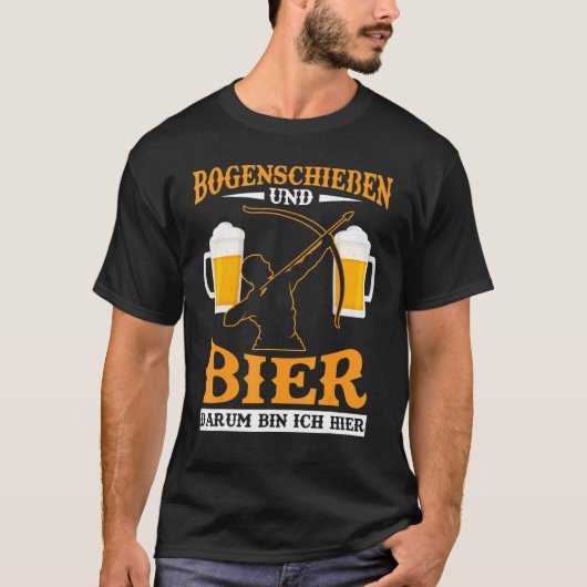 メンズアーチェリービアアーチャー飲み物 Tシャツ (正面)
