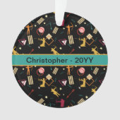 メンズアーチェリー – ボーイズ弓矢抽象芸術芸術 オーナメント (正面)