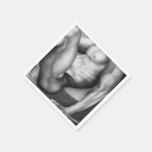 メンズアートエレガントメンヌードチャクチャスケッチ紙 スタンダードカクテルナプキン (角)