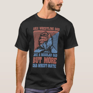 メンズアームレスリングパパファーザーアームレスラー Tシャツ
