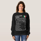 メンズイタリアンパパ栄養ファクト父の日ナティ スウェットシャツ (正面フル)