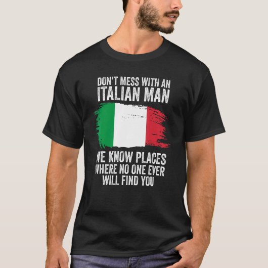 メンズイタリアン国旗イタリア Tシャツ (正面)