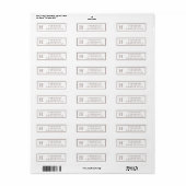 メンズイニシャル ダークブラウン オフィス文房具 ラベル (フルシート)