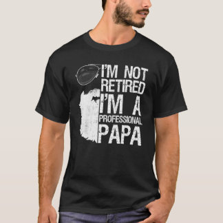 メンズイム退職したプロフェッショナルパパヒゲパパ Tシャツ