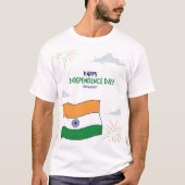 メンズインディペンデンスデイTシャツ – 🇮🇳誇りを持ったインディアン Tシャツ (正面)