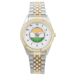 メンズインド国旗の2音式ブレスレットウォッチ 腕時計