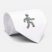 メンズインモーション – ジェムストーン歩く姿デザイン ネクタイ (ロール)