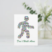 メンズインモーション – ジェムストーン歩く姿デザイン ポストカード (スタンド正面)