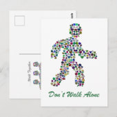 メンズインモーション – ジェムストーン歩く姿デザイン ポストカード (正面/裏面)