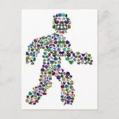 メンズインモーション – ジェムストーン歩く姿デザイン ポストカード (正面)