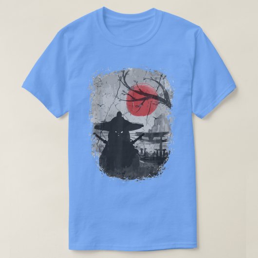 メンズウィメンズグラフィックT日本のアニメ侍 Tシャツ (デザイン正面)