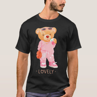 メンズウィメンズテディベアおもしろいコールズ.png tシャツ