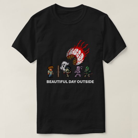 メンズウィメンズテラリアゲームハロウィンクラシックーT – シェル Tシャツ (デザイン正面)