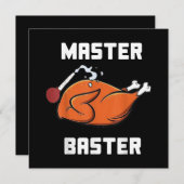 メンズウィメンズマスターバスターおもしろいタークエスタ感謝していーバスター 招待状 (正面/裏面)