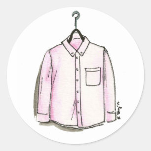 メンズウェアファッションピンクドレスシャツ衣服ワードローブ ラウンドシール