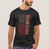 メンズウェルダーダディープアメリカ国旗のウェルダーメンズ Tシャツ (正面)