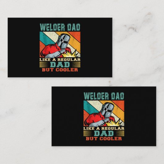 メンズウェルダーパパは、通常のパパがファースのようにクールある 名刺 (正面/裏面)