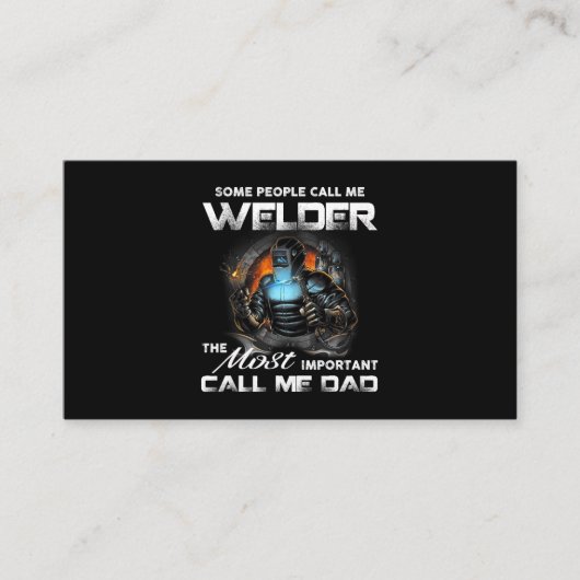 メンズウェルダーパパ最も重要な呼び出し私パパ脂肪 名刺 (正面)