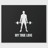 メンズウエイトリフタバーベルトレーニングトレーニング服 ラッピングペーパー (フラット)