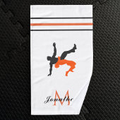 メンズウォメンズレスリングファイト名前をカスタムする&イニシャル ハンドタオル