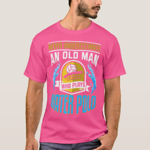 メンズウォーターポロおもしろいシャツオールドマングランドパウォーター Tシャツ