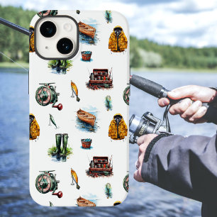 メンズウオータカラー魚釣りギアパターン Case-Mate iPhone 14ケース