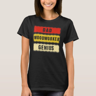 メンズウッドワーキングパパヴィンテージパパウッドワーカー天才 Tシャツ