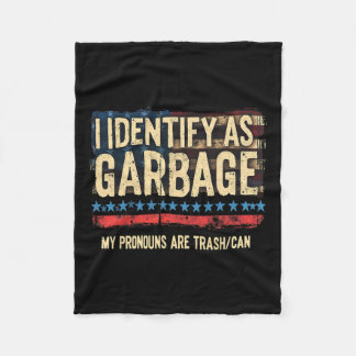 メンズウーメン私はガルビージュトランプトラおもしろいとして識別 フリースブランケット