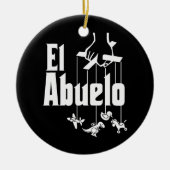 メンズエルアブエロスペインのヒスパニック祖父 セラミックオーナメント (正面)