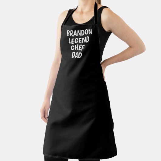 メンズエレガント白黒モダンパパシンプルシェフ エプロン (インサイチュ)