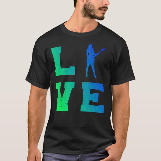 メンズエレキギター奏者 Tシャツ (正面)