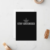 メンズエレクトリシャン電気技師ステイ接地 ノートカード (正面/裏面インサイチュ)