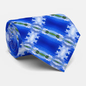 メンズエレクトリックブルークラウドシルクタータンチェック模様 ネクタイ (ロール)