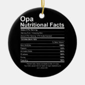 メンズオおもしろいパ祖父パパ栄養ファクト セラミックオーナメント (正面)