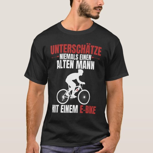 メンズオルテンマンEバイクサイクリングライダーことわざ Tシャツ (正面)