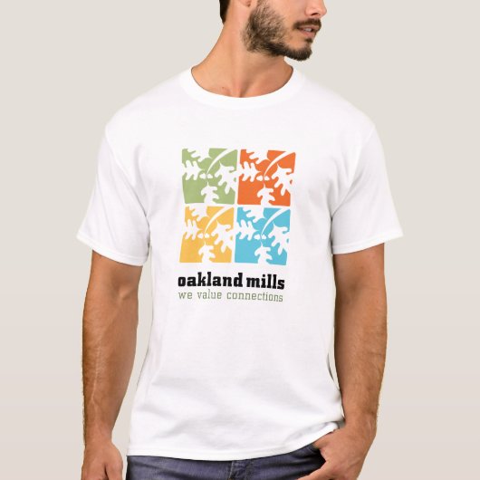メンズオークランドはロゴのTシャツを製粉します Tシャツ (正面)