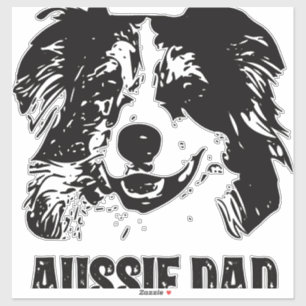 メンズオーストラリアパパ – オーストラリアの羊飼い犬パパ シール