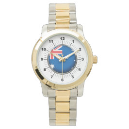 メンズオーストラリア国旗オーバーサイズツートーン腕時計 腕時計