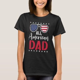 メンズオールアメリカパパマッチングファミリー4 O Tシャツ