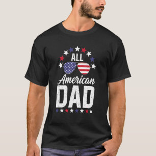 メンズオールアメリカパパ7月4日 Tシャツ