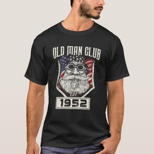 メンズオールドマン生まれクラブ1952 67th誕生日T脂肪 Tシャツ (正面)