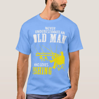 メンズオールドマン魚釣りファーザーズ Tシャツ